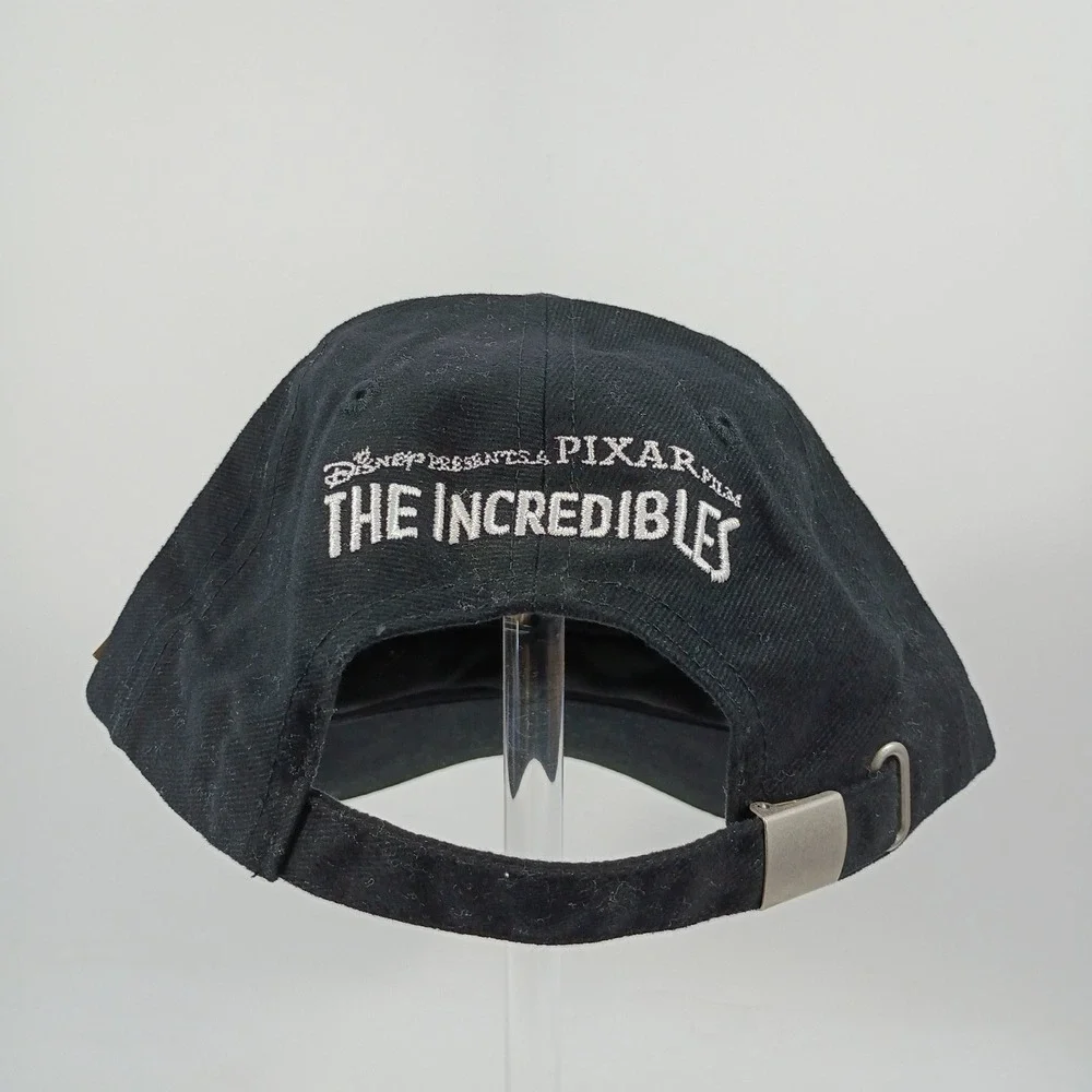 Disney‎ Pixar The Incredibles Promo Baseball Cap Hat Black Red Rim - RARE